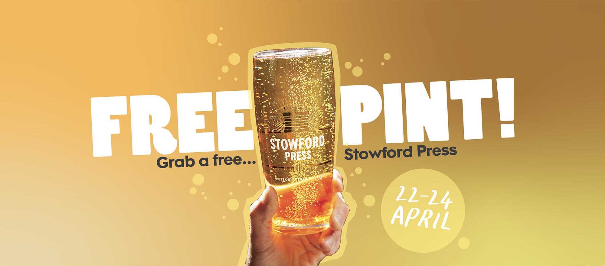 Free pint of Stowford Press