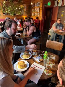 Pie and mash at the pub